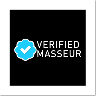 Massage Verified Blue Check Posters and Art